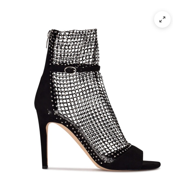 NWT NINE WEST Imery Mesh Peep Toe Booties - Picture 4 of 4